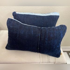 Vintage Mudcloth Throw Pillows (Pair)